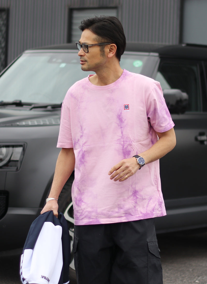 COTTON TIE DYE TEE【PURPLE/PINK】