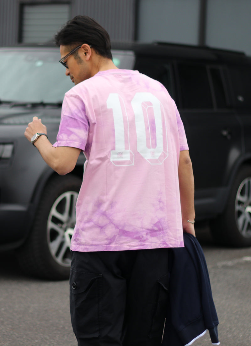 COTTON TIE DYE TEE【PURPLE/PINK】