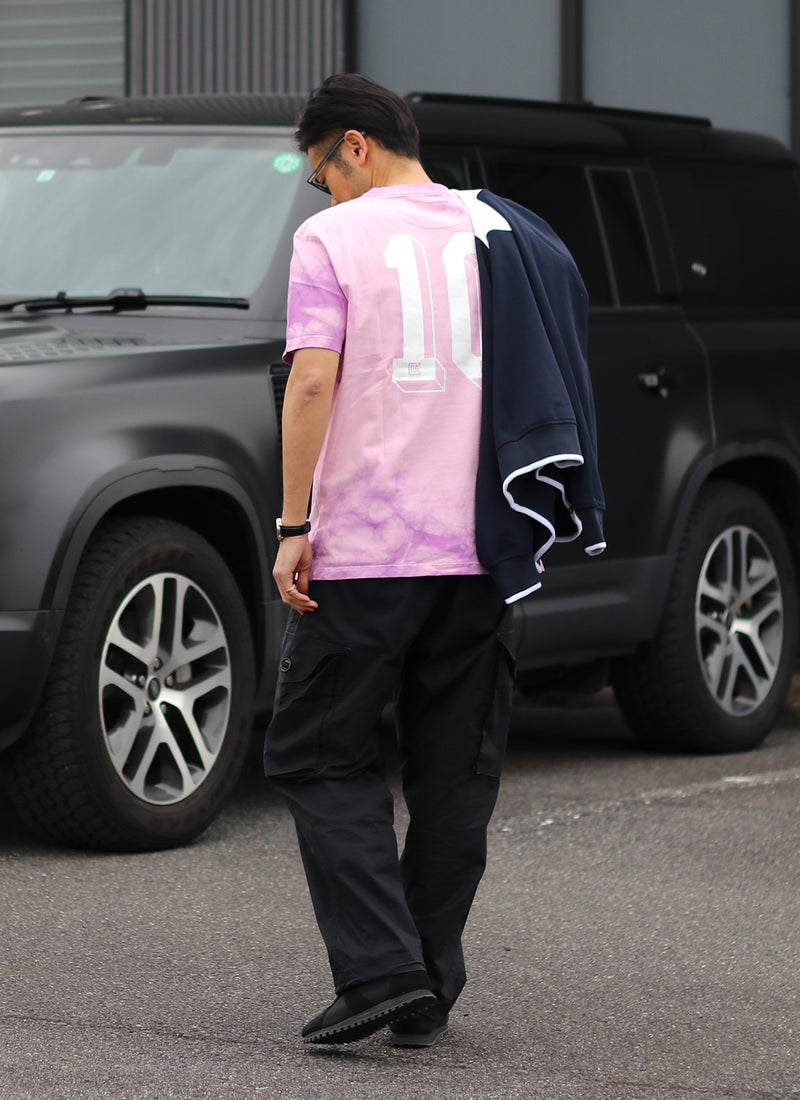 COTTON TIE DYE TEE【PURPLE/PINK】