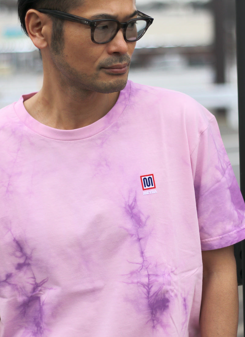 COTTON TIE DYE TEE【PURPLE/PINK】
