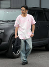 COTTON TIE DYE TEE【PINK/WHITE】