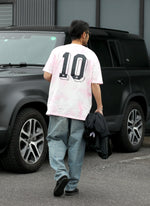COTTON TIE DYE TEE【PINK/WHITE】