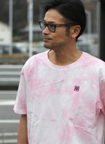 COTTON TIE DYE TEE【PINK/WHITE】