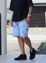 TIE DYE SWEAT SHORT【SKY/PURPLE】