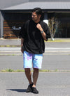 TIE DYE SWEAT SHORT【SKY/PURPLE】