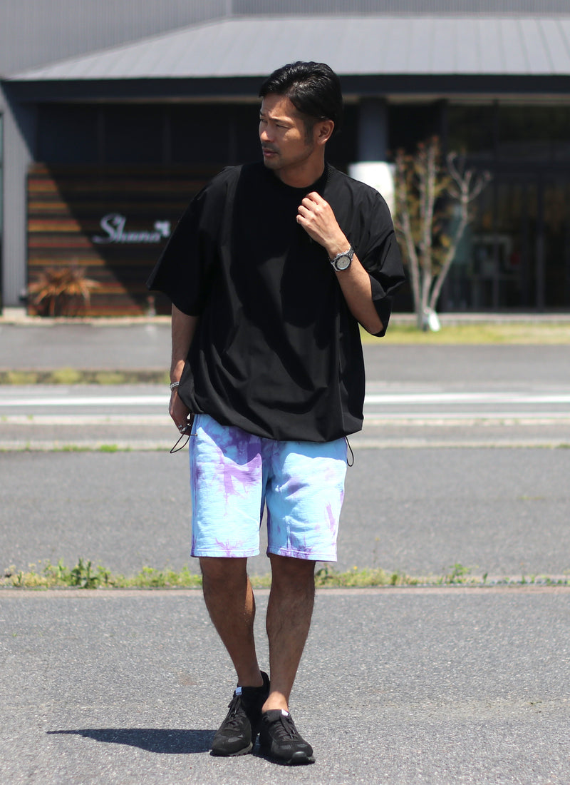 TIE DYE SWEAT SHORT【SKY/PURPLE】