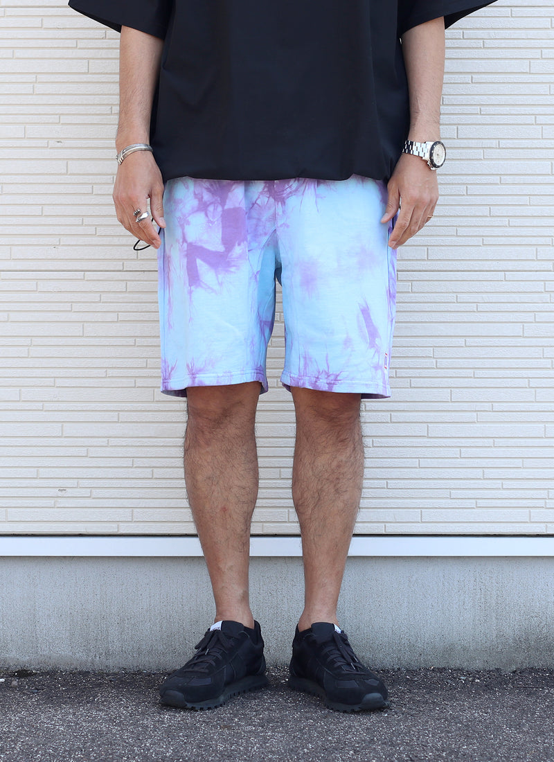 TIE DYE SWEAT SHORT【SKY/PURPLE】