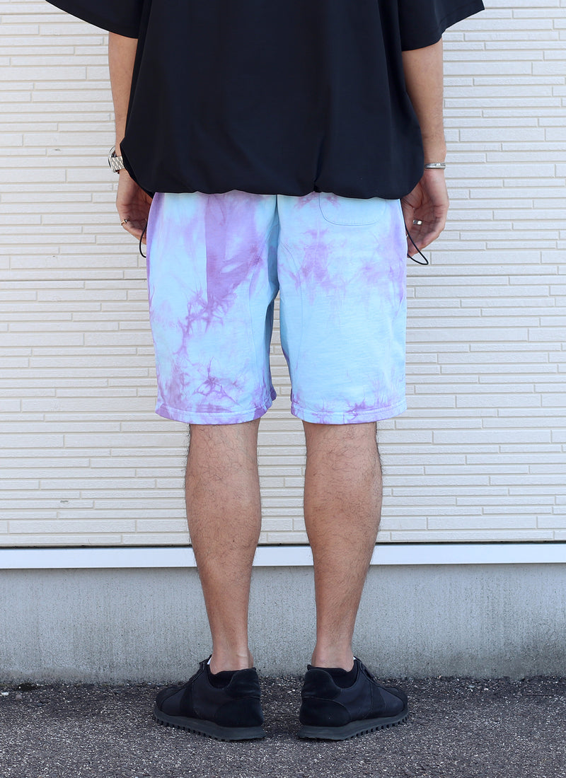 TIE DYE SWEAT SHORT【SKY/PURPLE】