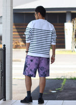 TIE DYE SWEAT SHORT【NAVY/PURPLE】