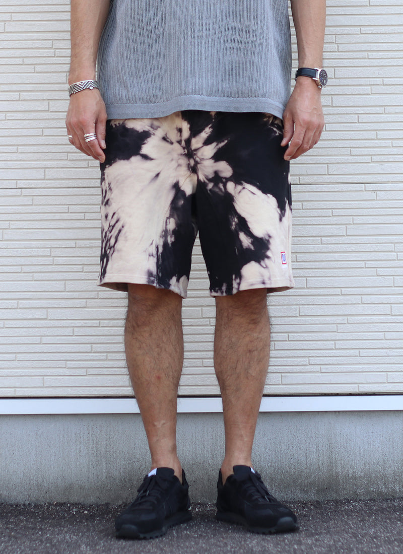 TIE DYE SWEAT SHORT【BLACK/SEA MIST】　日本限定カラー