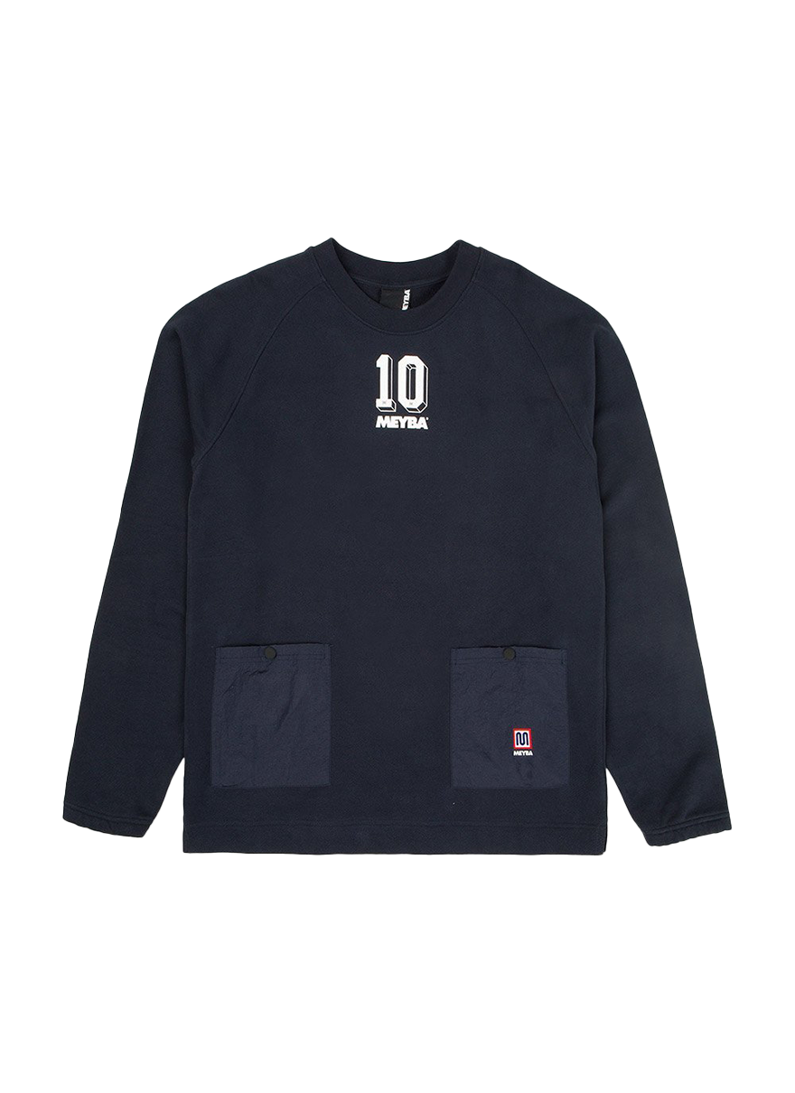 NYLON POCKET CREW SWEAT【NAVY】 – MEYBA Japan Official