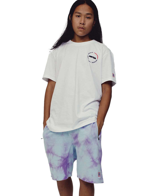 TIE DYE SWEAT SHORT【SKY/PURPLE】