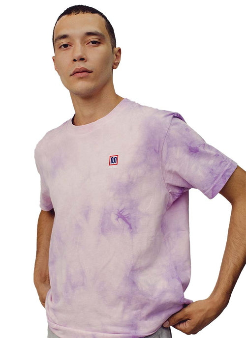 COTTON TIE DYE TEE【PURPLE/PINK】